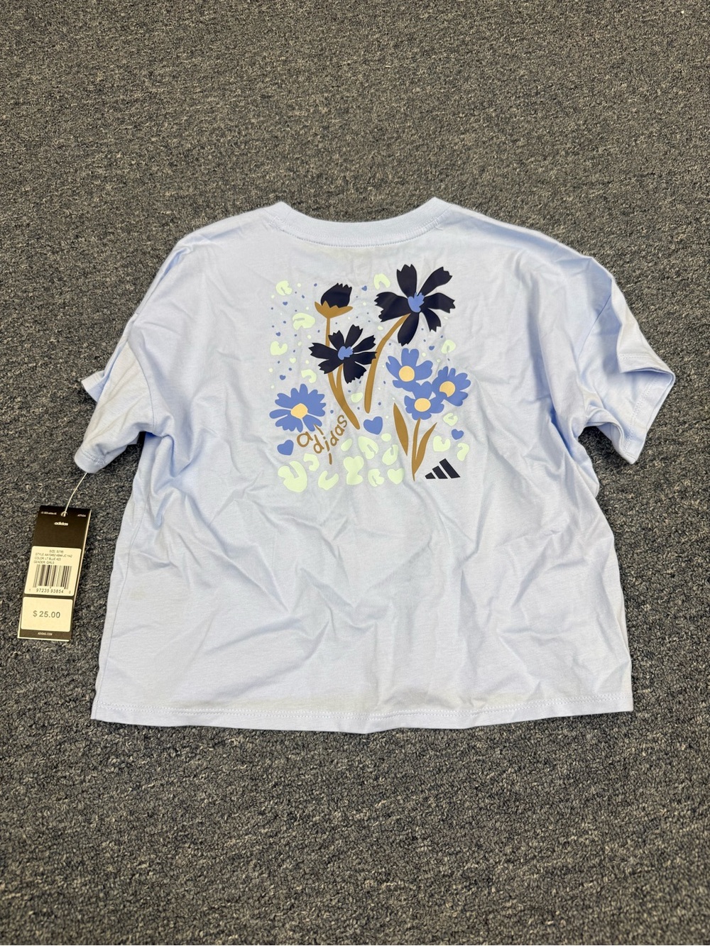 Adidas girls short sleeve lightweight graphic tee